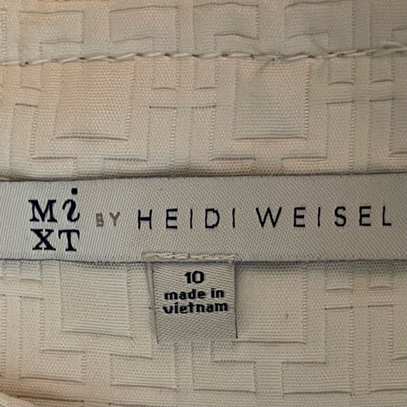 Heidi Weisel Cream Pleated Dress Size 10 - Picture 9 of 13